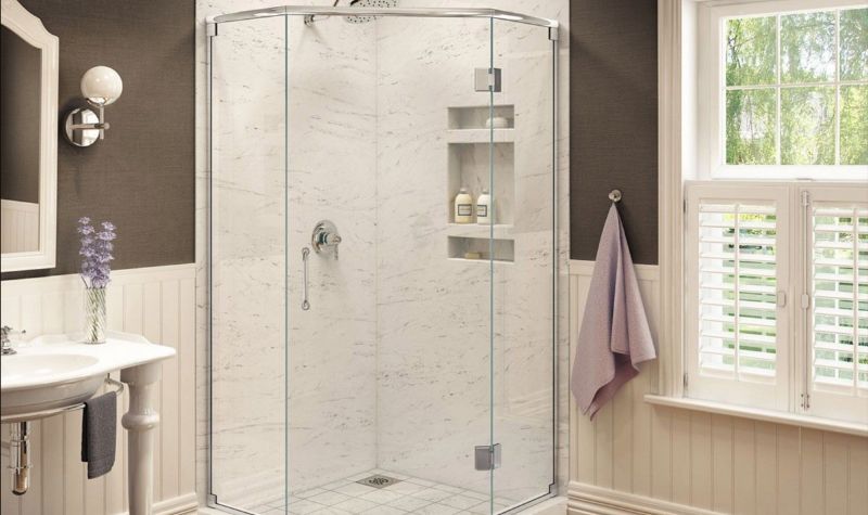 Angled Bathroom Shower Doors - Bathroom Renovation Ideas