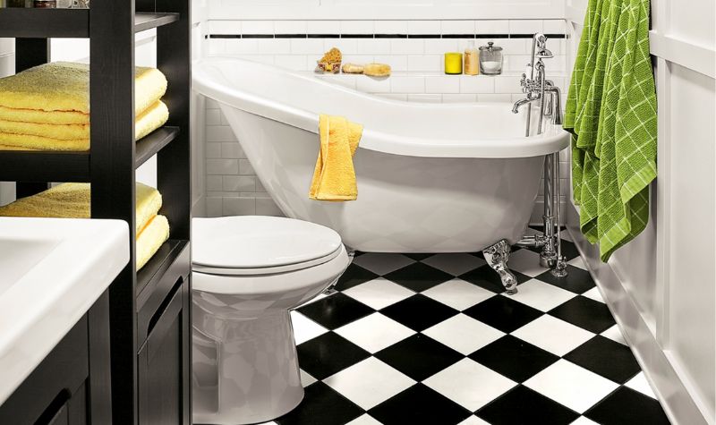 Checkerboard Tile Flooring - Bathroom Remodeling Ideas