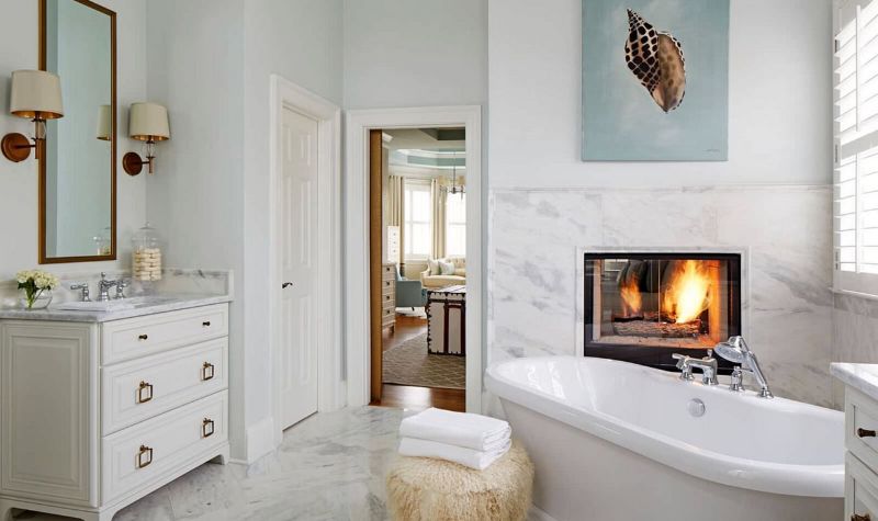Install A Fireplace - Bathroom Renovation Trends