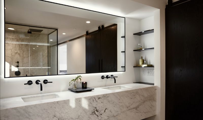 Install A Large Mirror - Bathroom Renovation Trends