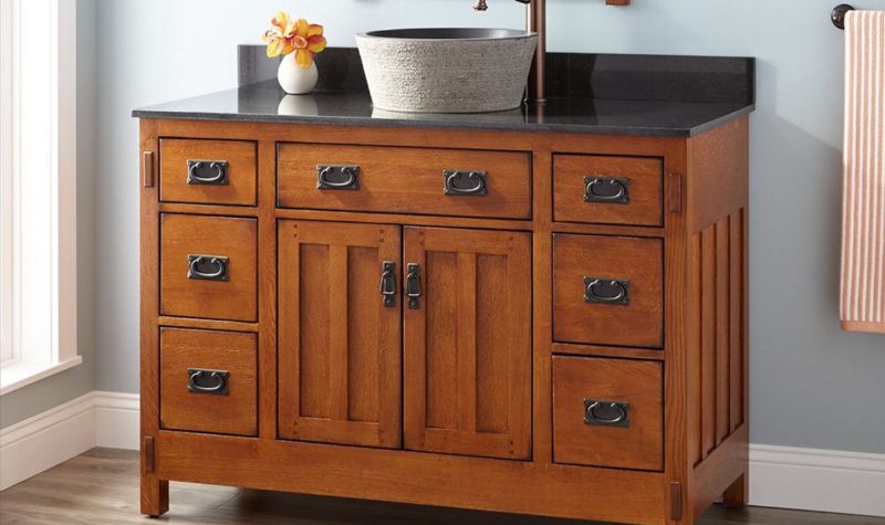 Stand Alone Vessel Sink Vanity - Bathroom Vanity ideas