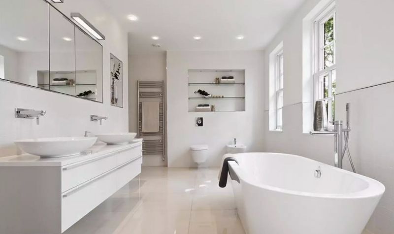 White Bathroom Design - Bathroom Renovations