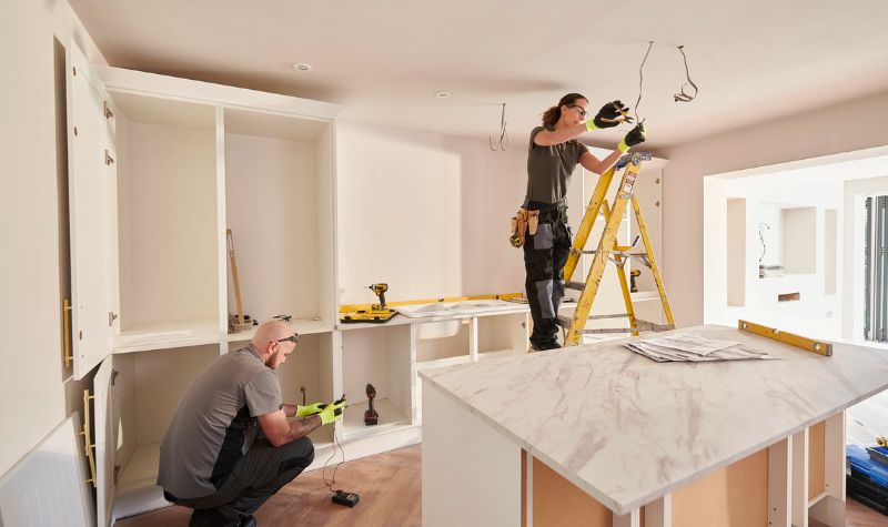 Construction During Kitchen Renovation
