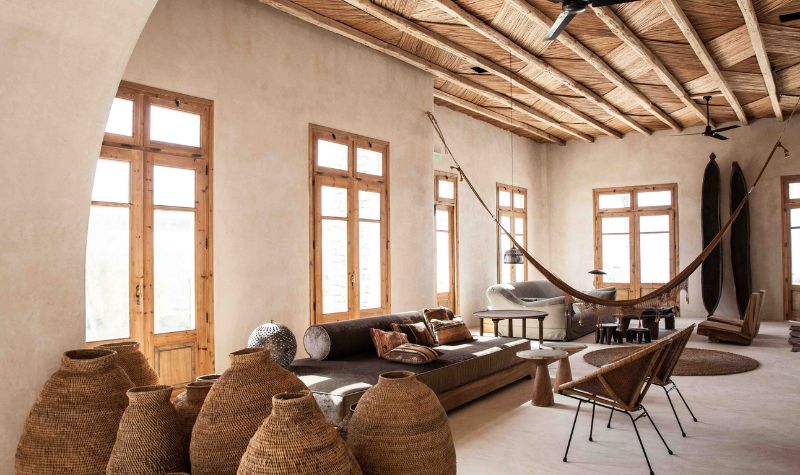 Indoor Outdoor Transition in Wabi Sabi interior design