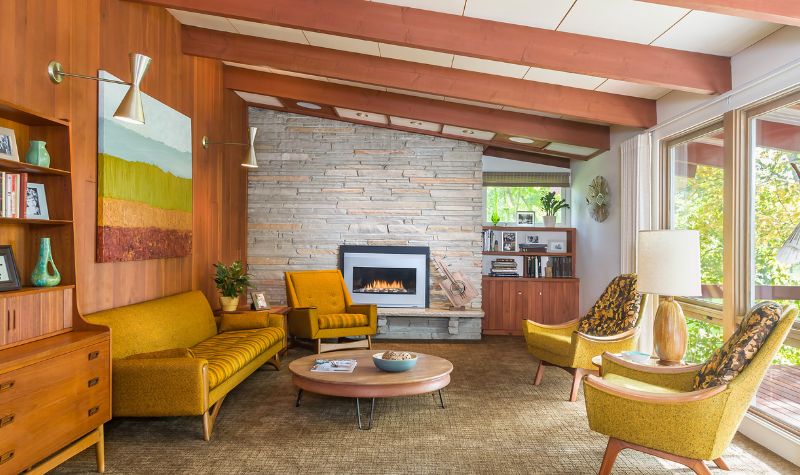 Mid Century Modern Inspired Vintage Interior Design
