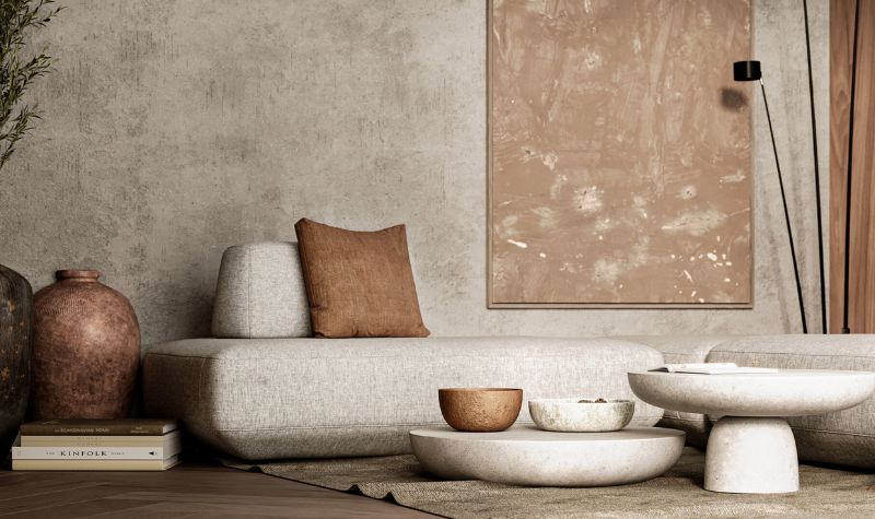Painted & Metal Finishes in Wabi Sabi design